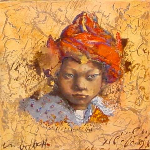 ASAKAZE, gesso, oil & mixte